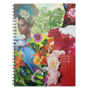 Cuaderno del collage del flower power