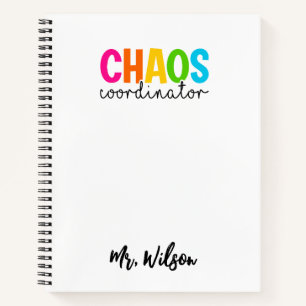 Cuaderno del Coordinador de Caos – Frase divertida