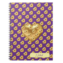 Cuaderno del corazón dorado
