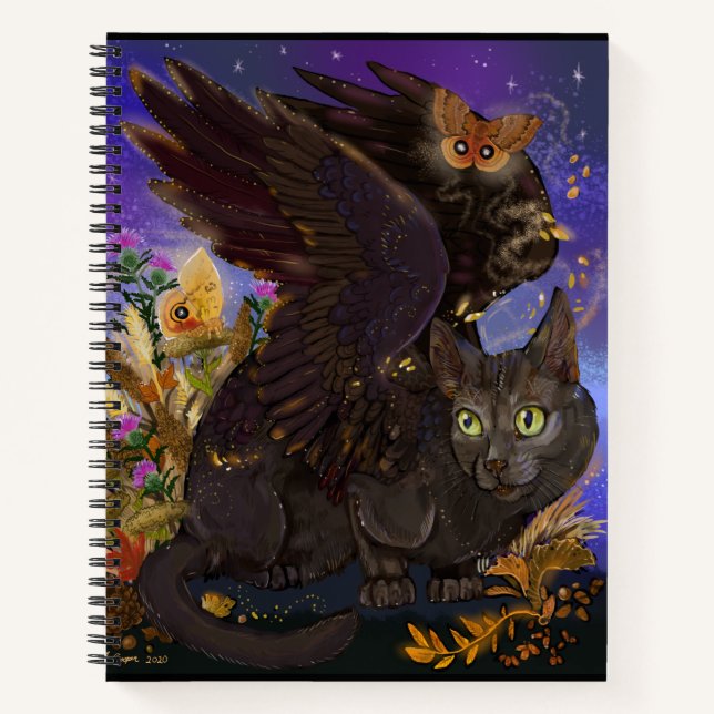 Cuaderno del cuaderno de bocetos Raven Winged Autu (Anverso)