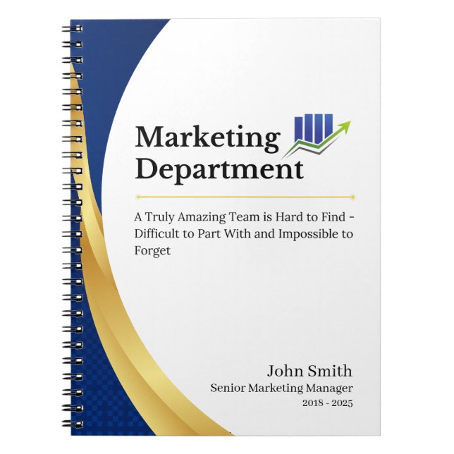 Cuaderno del Departamento de Marketing Personaliza (Frente)