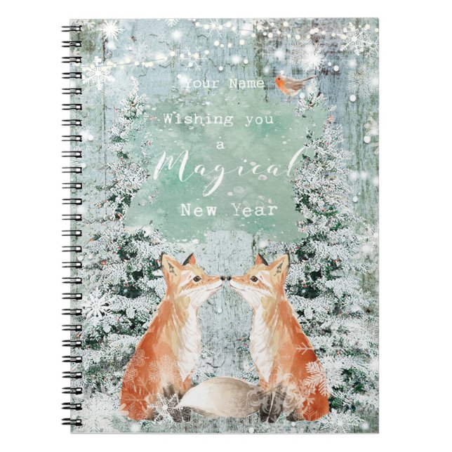 cuaderno del día de fiesta del Año Nuevo del zorro (Frente)