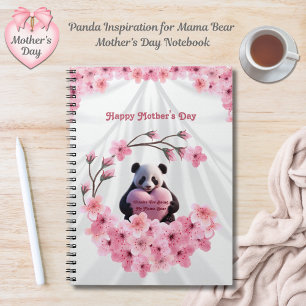 Cuaderno del Día de la Madre Panda Inspiración Mam
