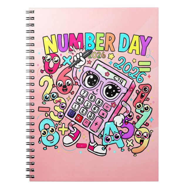 Cuaderno del Día del Número de Matemáticas Lindo p (Frente)
