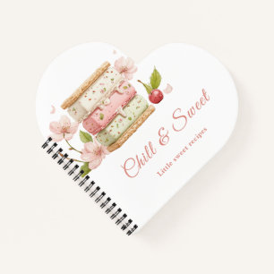 Cuaderno del día del sándwich de helado para recet