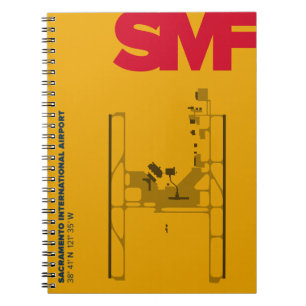 Cuaderno del diagrama del aeropuerto de Sacramento