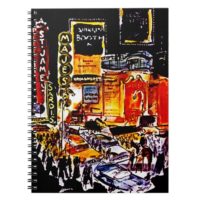 Cuaderno del diario de Broadway de la noche del (Frente)