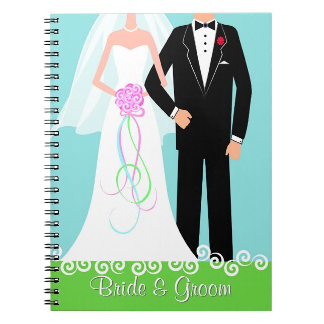Cuaderno del diario del planificador de la boda de (Frente)