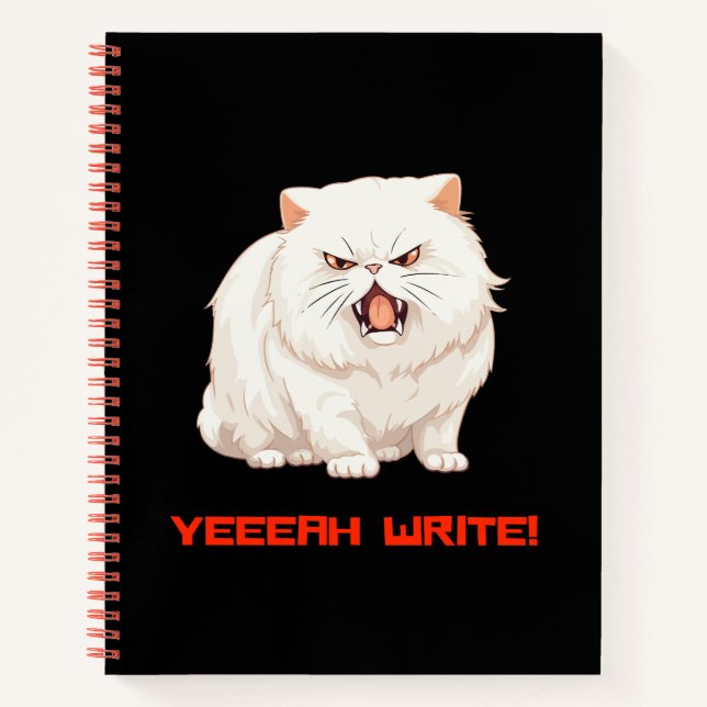 Cuaderno del diario Grumpy Cat Puns Fun (Anverso)