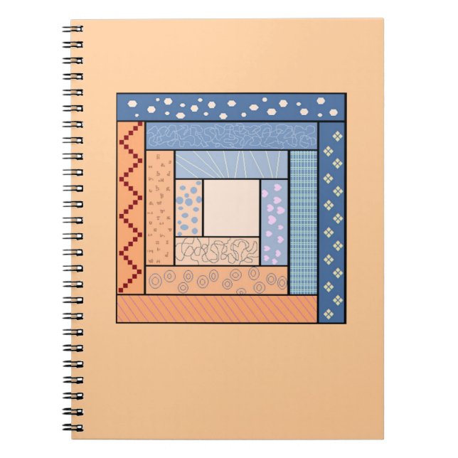 Cuaderno del edredón de la cabaña de madera (Frente)