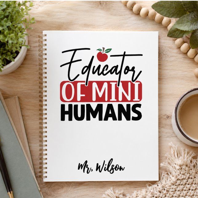 Cuaderno del educador de humanos miniatura – Profe (Educator of Mini Humans Notebook – Funny Teacher)