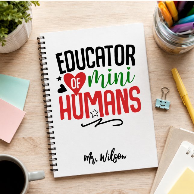 Cuaderno del Educador de Pequeños Humanos – Profes (Educator of Mini Humans Notebook – Funny Teacher)