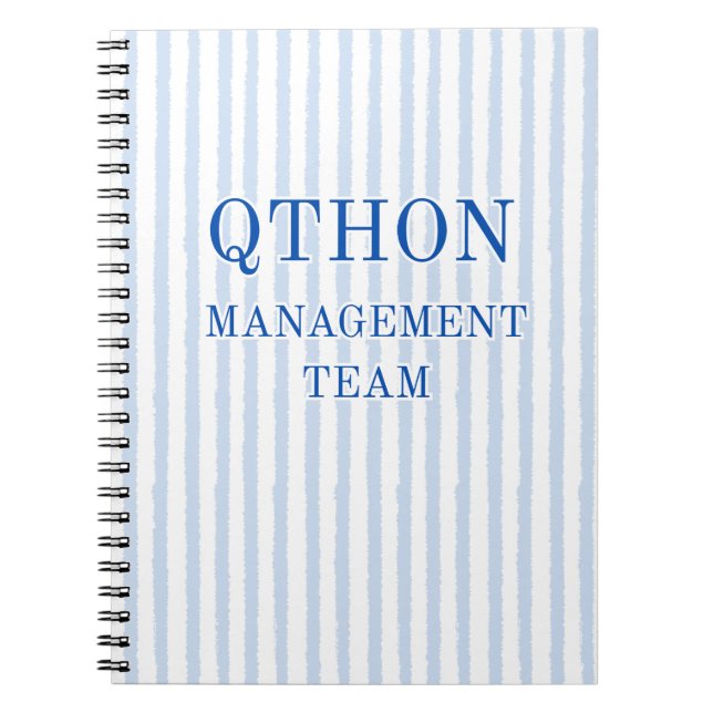Cuaderno del equipo de gestión de QTHON (Frente)