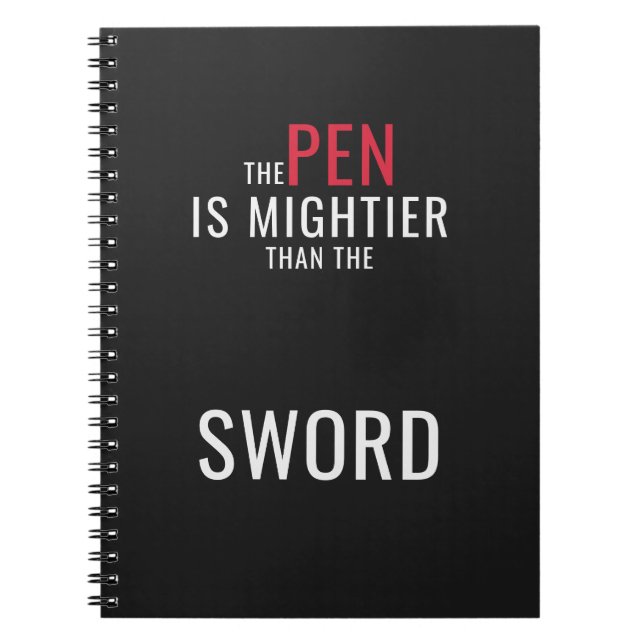 Cuaderno del escritor: La pluma es más poderosa qu (Frente)