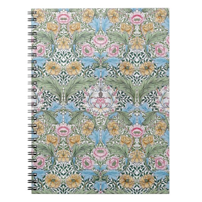 Cuaderno del estampado de flores de William Morris (Frente)