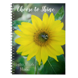 Cuaderno del girasol y de la abeja (elija brillar)