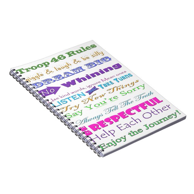 Cuaderno del girl scout (Lado Derecho)
