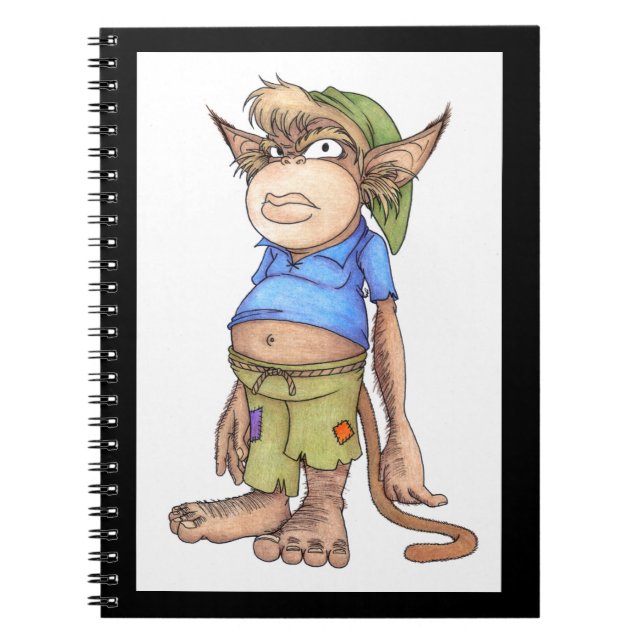 Cuaderno del gnomo mono chupador de dedos malvados (Frente)