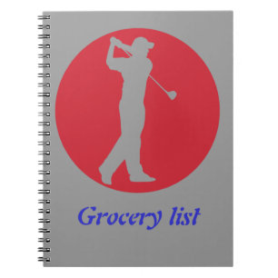 cuaderno del golfista del golf