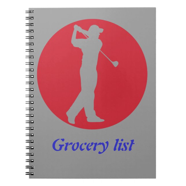 cuaderno del golfista del golf (Frente)