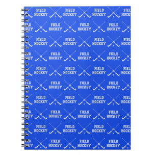 Cuaderno del hockey hierba del azul real