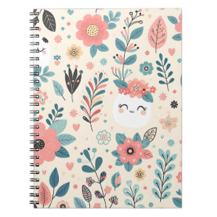 Cuaderno del jardín floral Kawaii