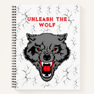 Cuaderno del Lobo Feroz Ojos Rojos Gótico