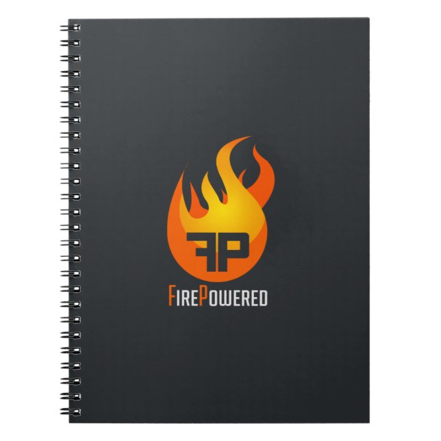 Cuaderno del logotipo de FirePowered (Frente)