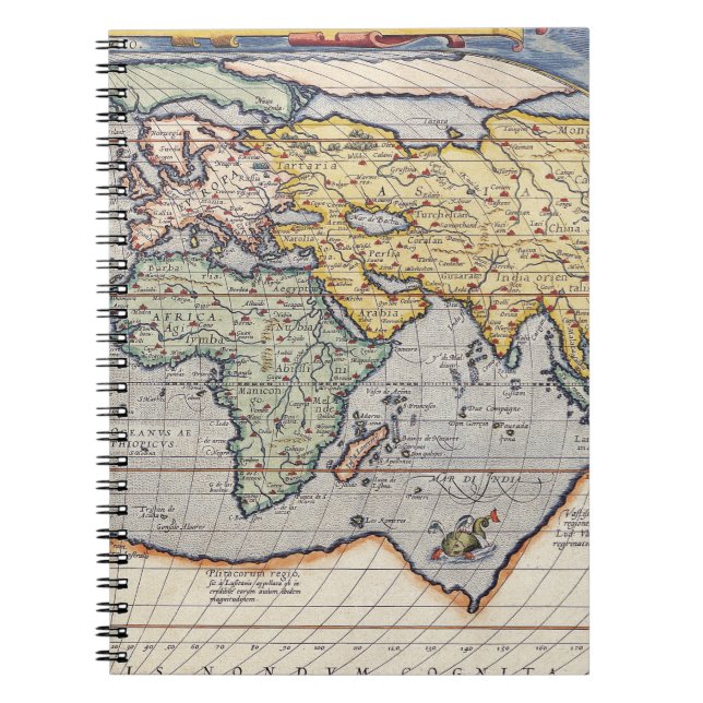 Cuaderno del Mapa Antiguo de Asia África (Frente)