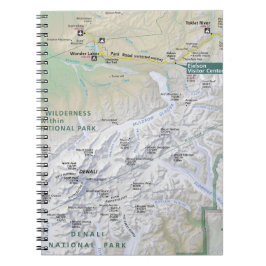 Cuaderno del mapa de Denali (Alaska)