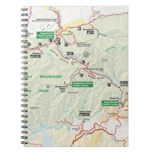 Cuaderno del mapa de Great Smoky Mountains