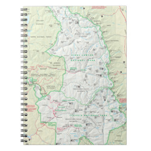 Cuaderno del mapa de la secoya/de reyes Canyon