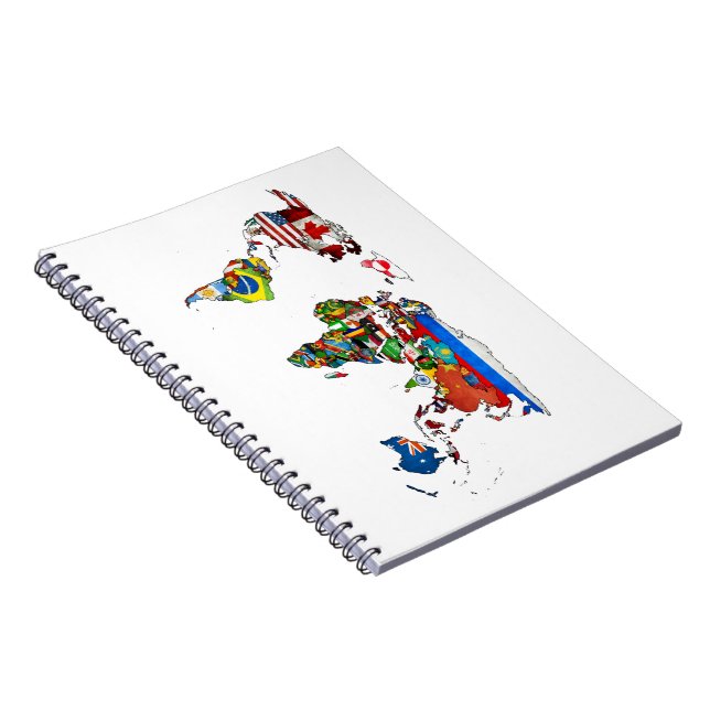 Cuaderno del mapa de las banderas del mundo (Lado Derecho)