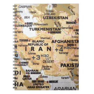 Cuaderno del mapa de Oriente Medio