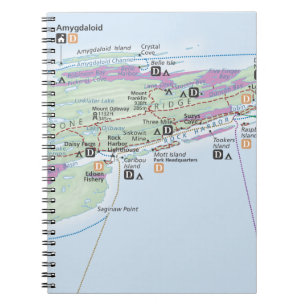 Cuaderno del mapa de Royale de la isla (Michigan)