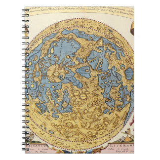 Cuaderno del mapa del cráter lunar antiguo