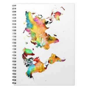 cuaderno del mapa del mundo