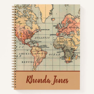 Cuaderno del Mapa Mundial Antiguo