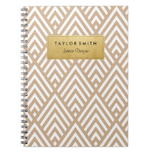 Cuaderno del modelo de Chevron del moreno y del