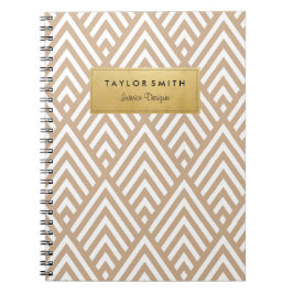 Cuaderno del modelo de Chevron del moreno y del