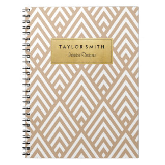 Cuaderno del modelo de Chevron del moreno y del