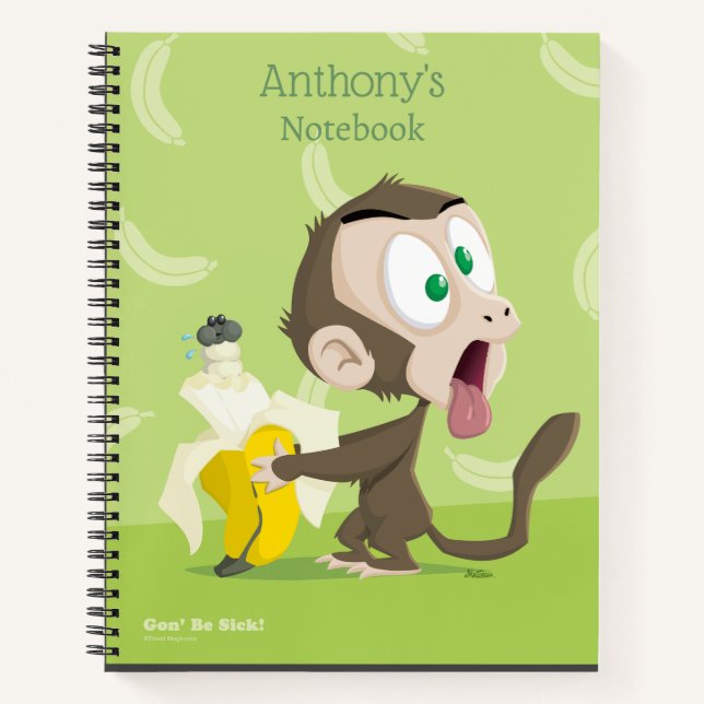 Cuaderno del mono Tooky con plátano (Anverso)