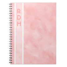 Cuaderno del monograma de los rosas bebés