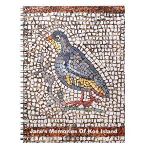 Cuaderno del mosaico del pájaro de Kos