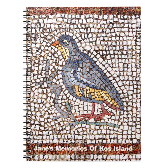 Cuaderno del mosaico del pájaro de Kos (Frente)