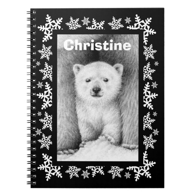 Cuaderno del navidad del copo de nieve de Cub del (Frente)