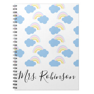 Cuaderno del nombre de los profesores del guión de