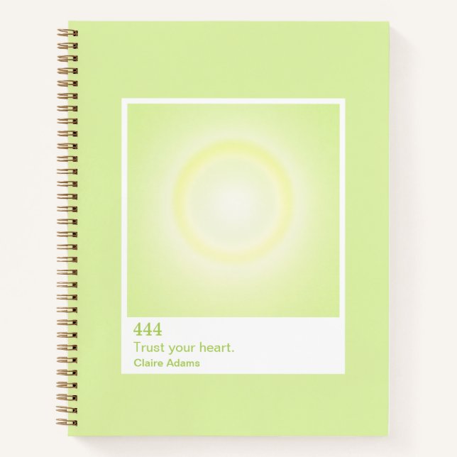 Cuaderno del número del ángel con muestra de aura  (Anverso)