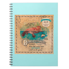 Cuaderno del oeste del mapa del agua del festival