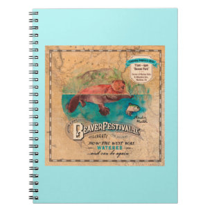 Cuaderno del oeste del mapa del agua del festival